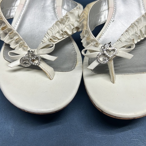 Guess dressy  slide on sandals 3 inch high heels wore once - Picture 4 of 5